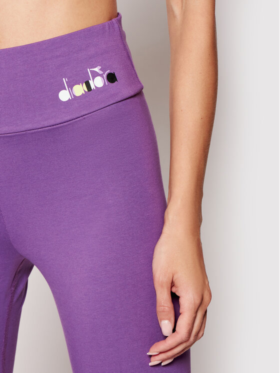 Diadora Diadora Legginsy Spotlight 102.177101 Fioletowy Slim Fit