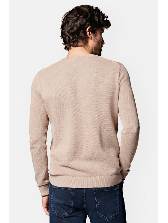 Lancerto Lancerto Sweter Clive SW073223000096 Beżowy Regular Fit