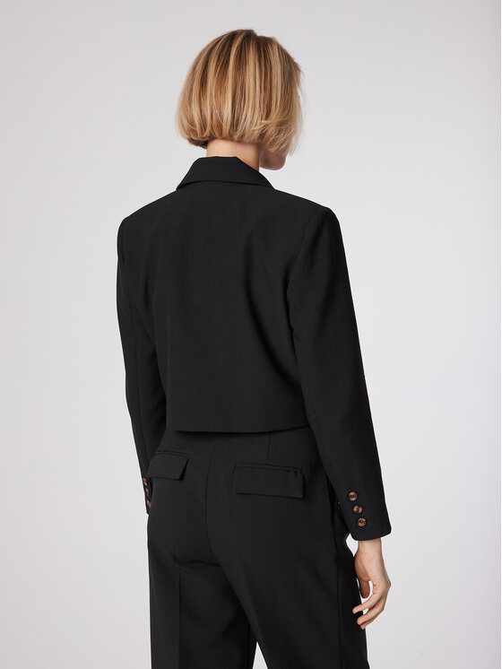 Simple Simple Sako MKD504-01 Čierna Cropped Fit