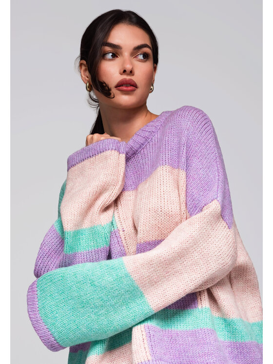 Ombre Ombre Sweter LW-SWSW-0108 Kolorowy Oversize