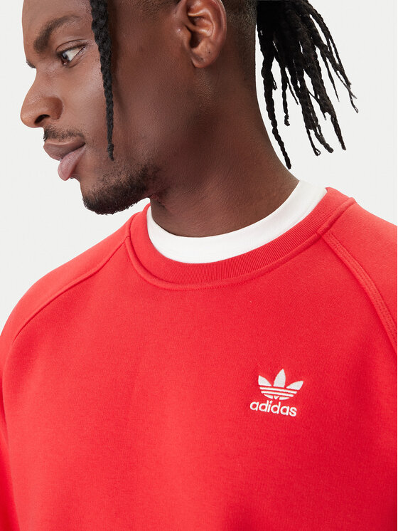 adidas adidas Суитшърт Trefoil Essentials KC8983 Червен Regular Fit