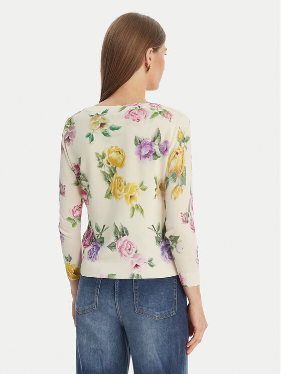 Luisa Spagnoli Luisa Spagnoli Cardigan Contesto 100300 Bej Slim Fit