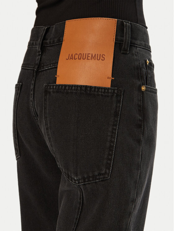 JACQUEMUS JACQUEMUS Jeansy 24E241DE035 Czarny Regular Fit