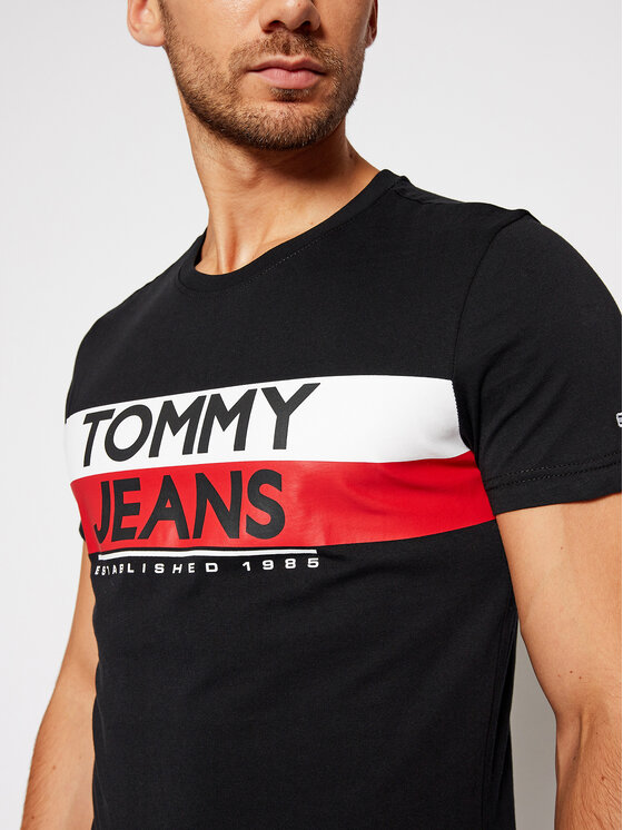 Tommy Jeans Tommy Jeans T-shirt Contrast Color DM0DM09483 Nero Slim Fit
