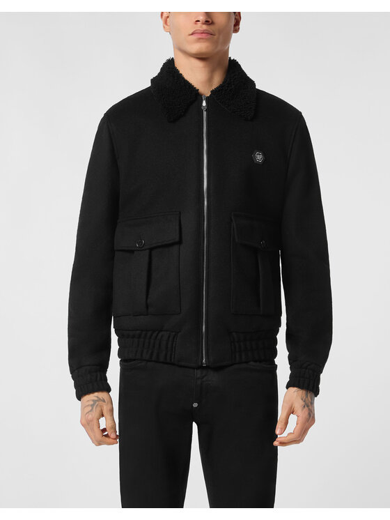 PHILIPP PLEIN PHILIPP PLEIN Kurtka puchowa 25523 Czarny Regular Fit