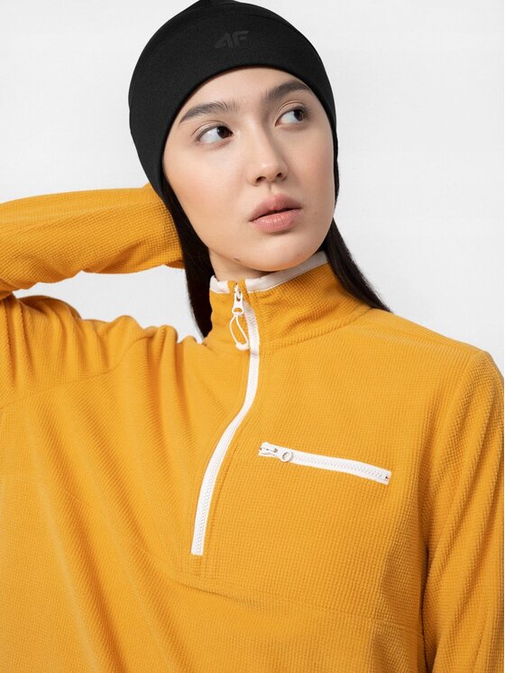 4F 4F Bluza 4FAW22TFSWF142-70S Pomarańczowy Regular Fit