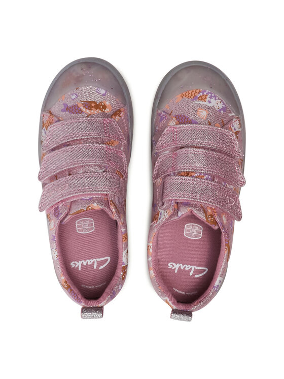 Clarks Clarks Кецове Foxing Print K 261583576 Розов