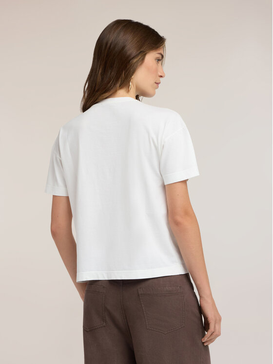 Motivi Motivi T-shirt G004W003895N011 Bianco Boxy Fit