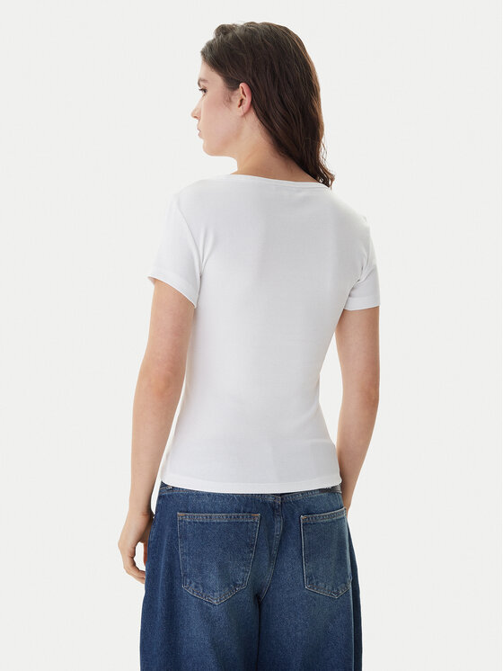 Tommy Jeans Tommy Jeans Póló Essential DW0DW17385 Fehér Slim Fit