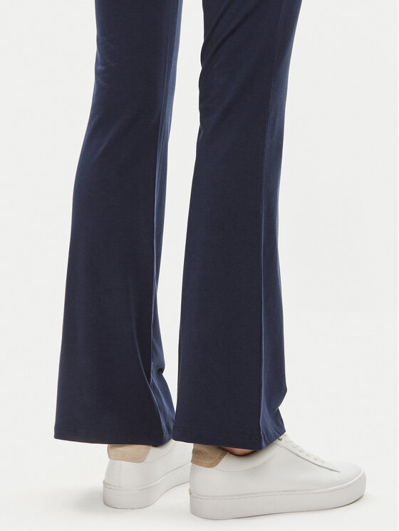 Gina Tricot Gina Tricot Medžiaginės kelnės 21671 Tamsiai mėlyna Flare Fit