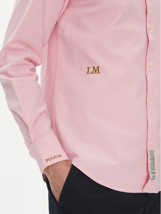 La Martina La Martina Hemd Anselmo MACG01 OX092 Rosa Regular Fit