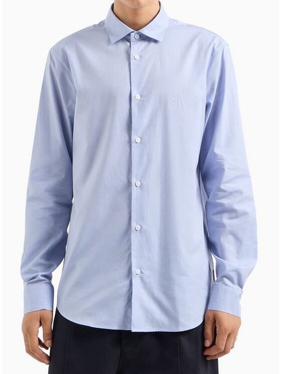 Armani Exchange Armani Exchange Camicia 6DZC22 ZN5SZ Celeste Regular Fit