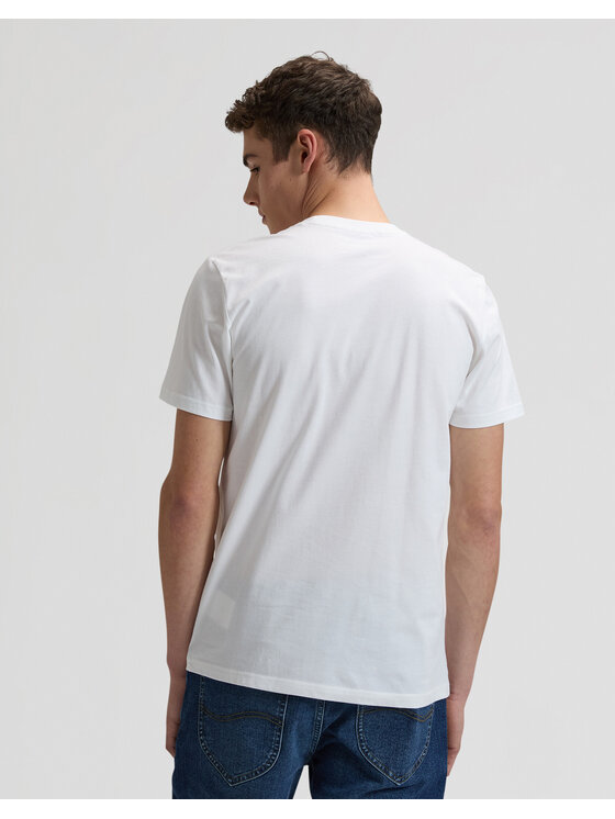 Lee Lee T-shirt SMALL LOGO TEE Bianco Relaxed Fit