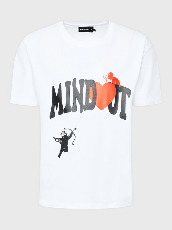 mindout t-shirt unisex heart blanc oversize