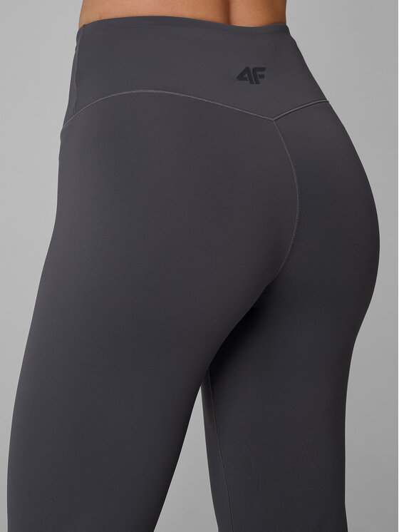 4F 4F Legginsy BASIC+ Szary ciemny Slim Fit