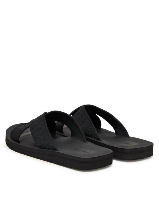 Calvin Klein Calvin Klein Şlapi Ess Diecut Xcross Wb Aop HM0HM02093 Negru