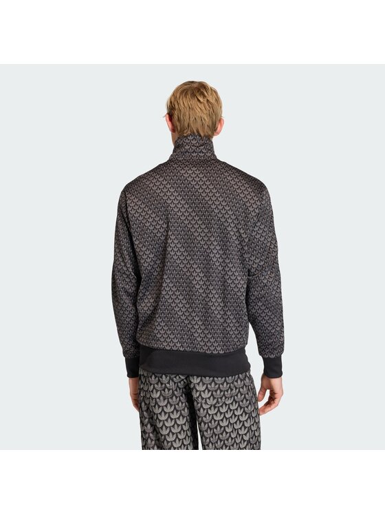 adidas adidas Bluza FIREBIRD LOOSE MONOGRAM Czarny Loose Fit