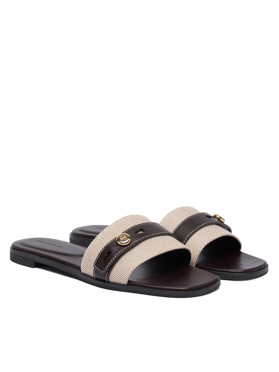 Tory Burch Tory Burch Παντόφλες Romy Slide 183307 Καφέ