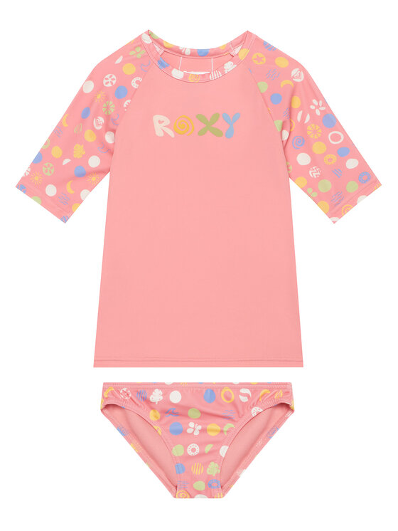 Roxy Roxy Комплект тениска и бански слипове Roxy Dot ERLWR03328 Розов