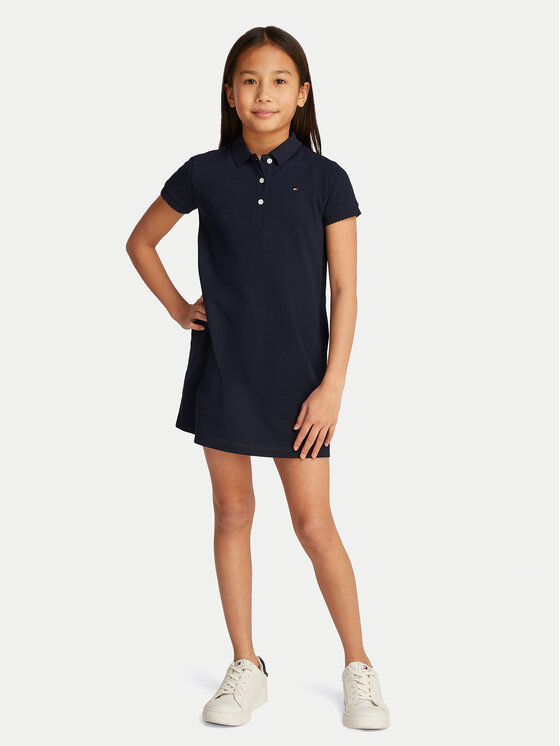 Tommy Hilfiger Tommy Hilfiger Rochie de zi Essential KG0KG08564 D Bleumarin Regular Fit