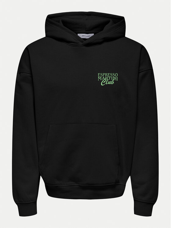 Only & Sons Only & Sons Суитшърт 22032074 Черен Oversize
