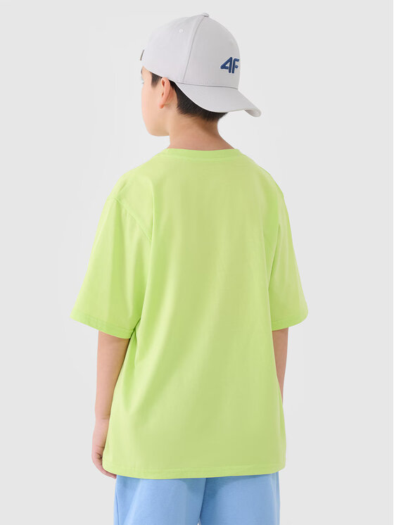 4F 4F T-Shirt 4FJASAW24TTSHM2596-72S Zielony Oversize