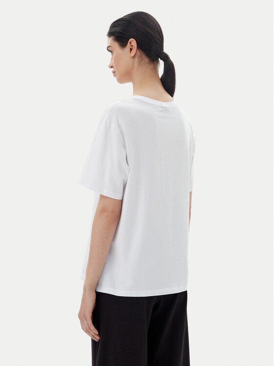 EA7 Emporio Armani EA7 Emporio Armani T-Shirt 7W000028 AF10373 U0002 Biały Loose Fit