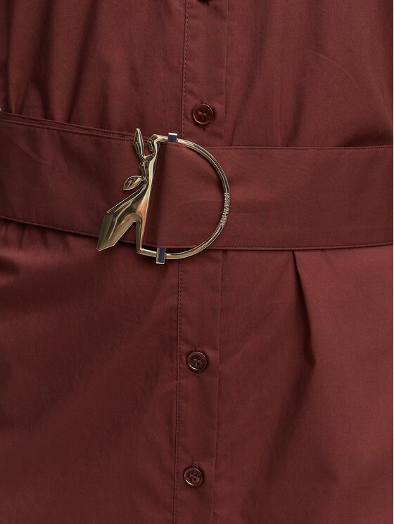 Patrizia Pepe Patrizia Pepe Vestito chemisier 2A3067/A9B9-B887 Marrone scuro Regular Fit