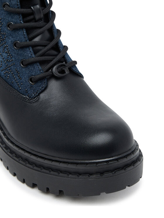 Guess Guess Schnürstiefeletten FLTLDS DEN10 Schwarz