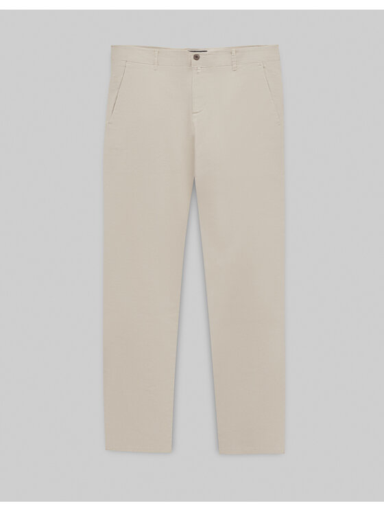 Borgio Borgio Spodnie materiałowe menfi Biały Classic Fit