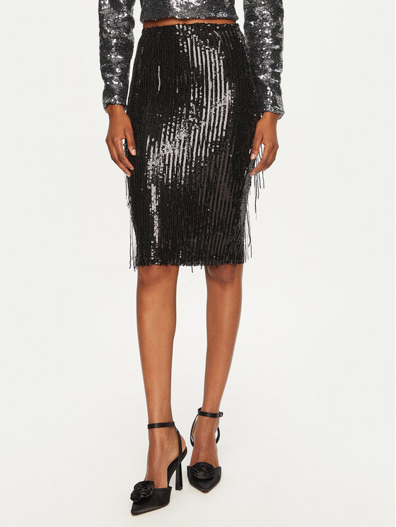 Rinascimento Rinascimento Pouzdrová sukně CFC0121688003 Černá Slim Fit