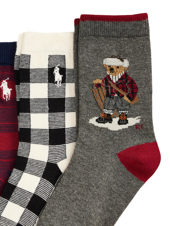 Polo Ralph Lauren Polo Ralph Lauren Комплект 3 чифта дълги чорапи детски 443P03158001 Цветен