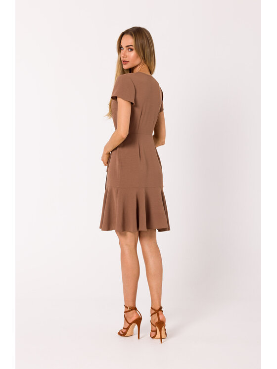 Made of Emotion Made of Emotion Letné šaty M741 Hnedá Premium Fit