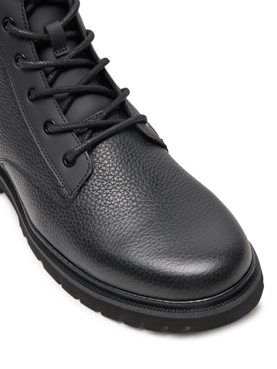 Calvin Klein Calvin Klein Μπότες Eva Mid Laceup Boot Lth YM0YM00751 Μαύρο
