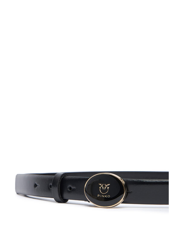 PINKO PINKO Жіночий ремінь Round Enamel H2 Belt 20252 PLT01 105466.A2QL Чорний