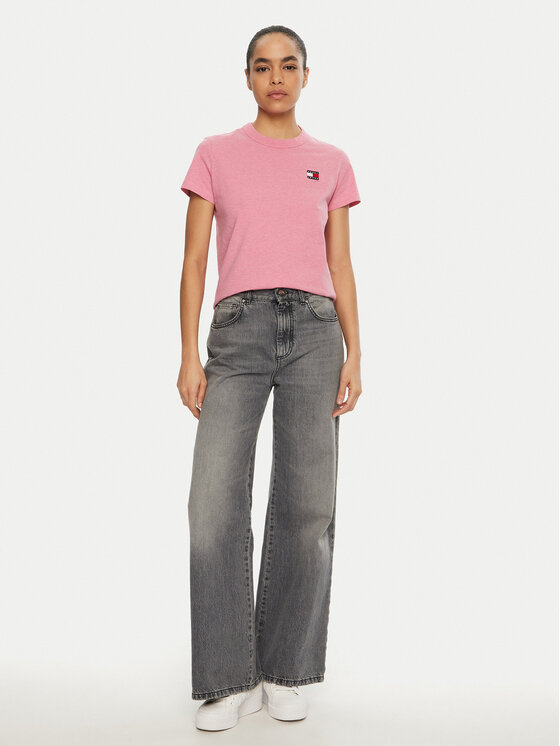 Tommy Jeans Tommy Jeans Tričko DW0DW20153 Ružová Regular Fit