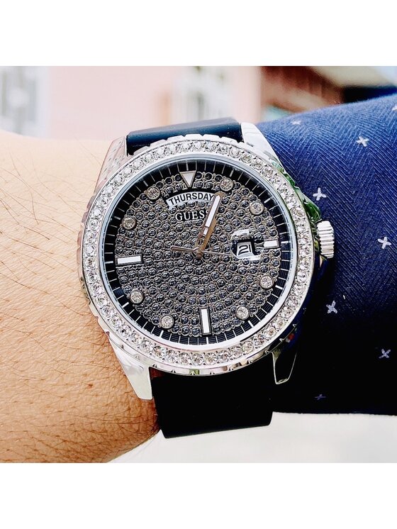 Guess Guess Hodinky GW0396G1 Stříbrná