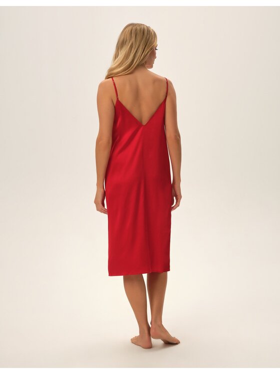 Esotiq Esotiq Koszula nocna 42089 Czerwony Regular Fit