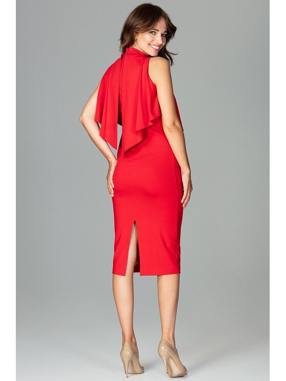 Lenitif Lenitif Vestito K480 Rosso Regular Fit