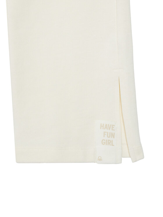 United Colors Of Benetton United Colors Of Benetton Παντελόνι φόρμας 3NBMCF06K Εκρού Relaxed Fit