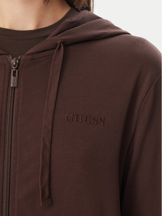 Guess Guess Mikina O6GQ01 KCQP2 Hnědá Regular Fit