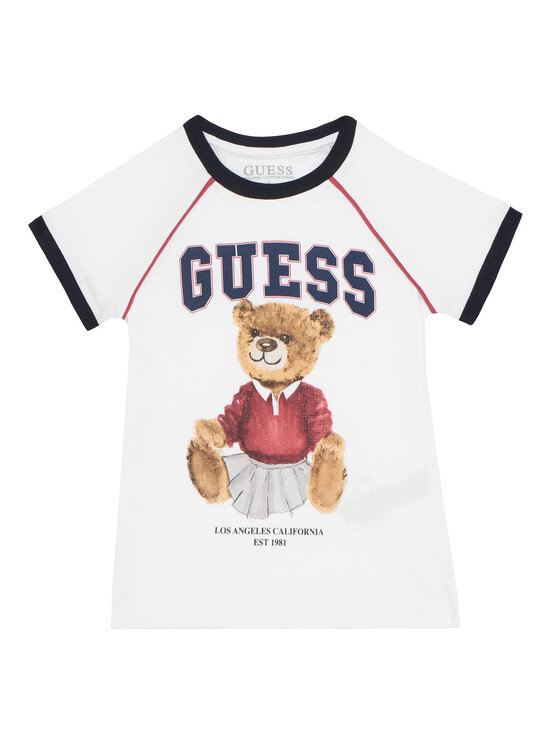Guess T-Shirt J5YI21 K8HM4 Biały Regular Fit
