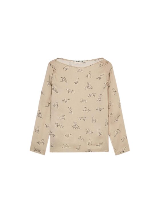 Trussardi Trussardi Blusa 2538A201180N0R2 Beige Regular Fit