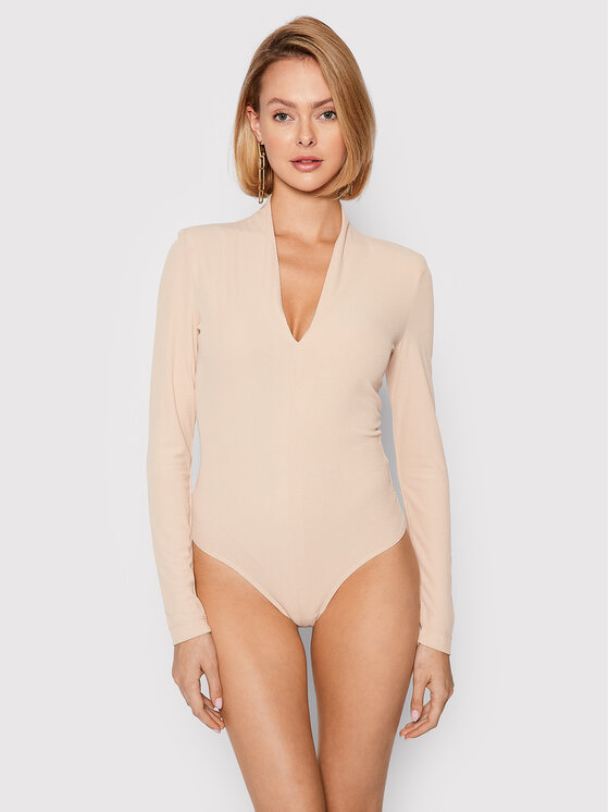 Guess Guess Bodijs April W1YP85 KAQL0 Bēšs Slim Fit