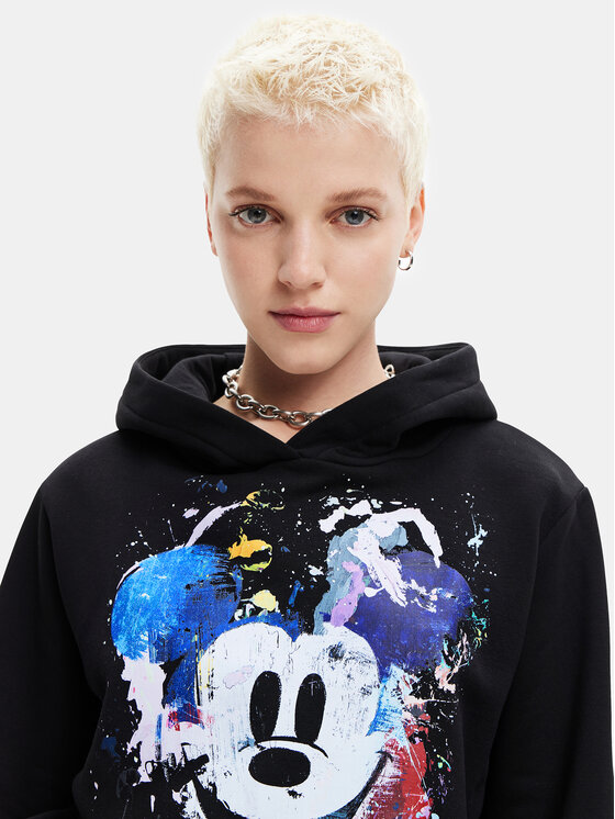 Desigual Desigual Majica dugih rukava 23SWSK35 Crna Loose Fit