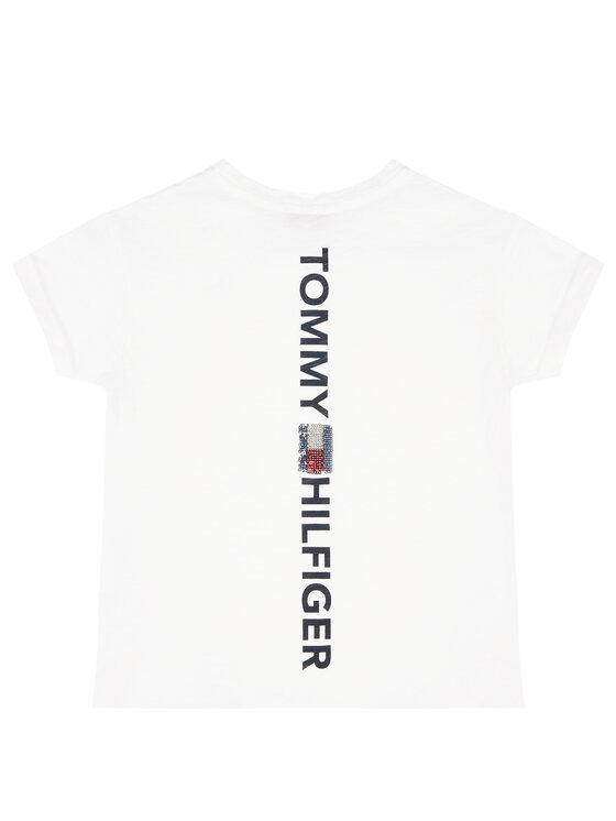Tommy Hilfiger Tommy Hilfiger T-Shirt Essential Logo Tee KG0KG05029 D Λευκό Regular Fit