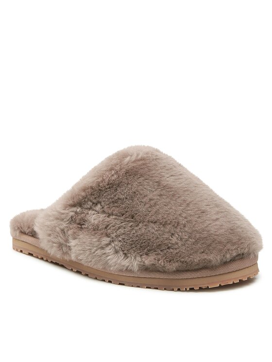 Mou Mou Papuče Closed Toe Sheepskin Fur Slippper FW161000L Bež