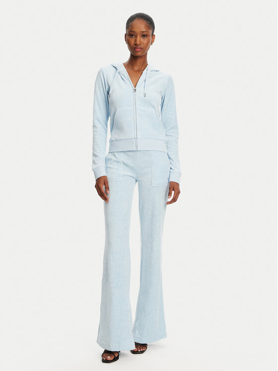 Juicy Couture Juicy Couture Spodnji del trenirke Layla JCSEBJ001 Svetlo modra Flared Leg