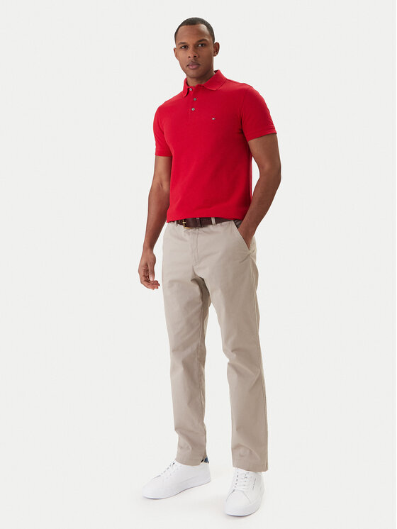 Tommy Hilfiger Tommy Hilfiger Tricou polo 1985 MW0MW17771 Roșu Slim Fit