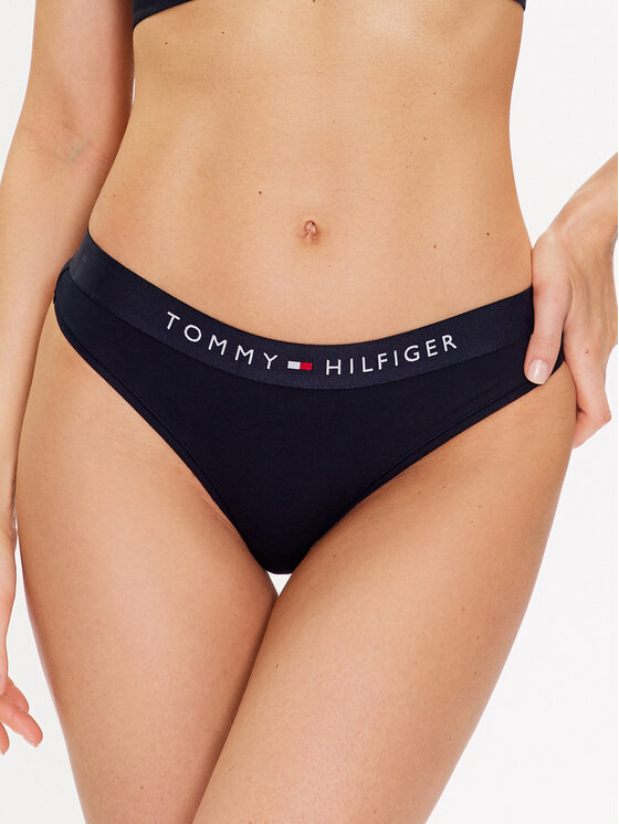 Tommy Hilfiger Tommy Hilfiger Kalhotky string UW0UW04146 Tmavomodrá